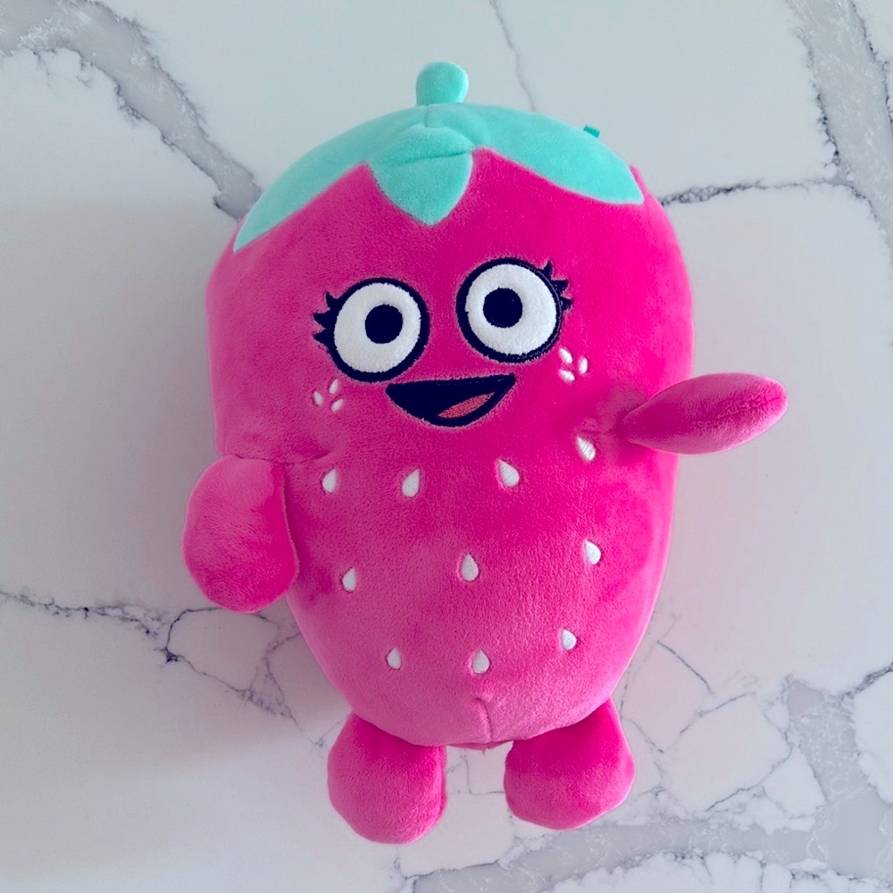 Pink Plush Strawberry Toy